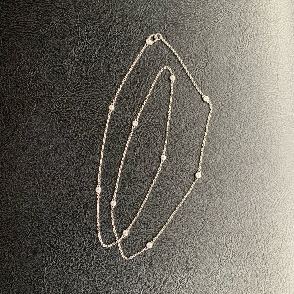 Judith Ripka Sterling Silver Necklace 36 Inch